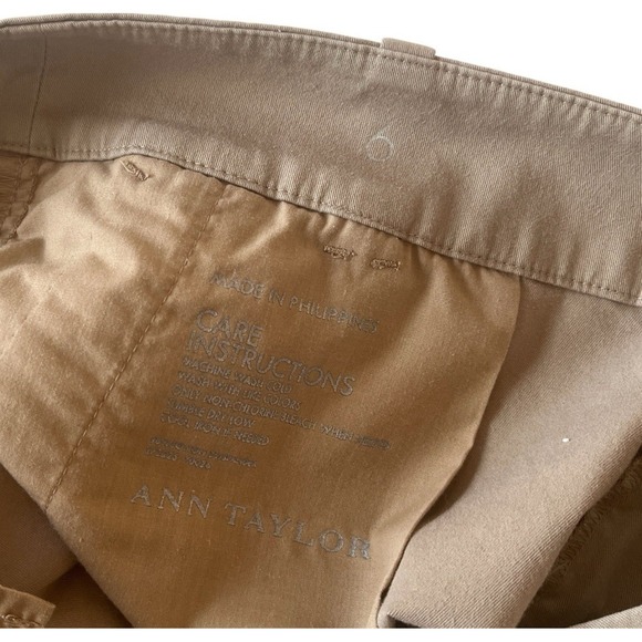Ann Taylor Women's Size 6 Boardwalk Short tan Khaki Chino Preppy 98% Cotton - Picture 4 of 6